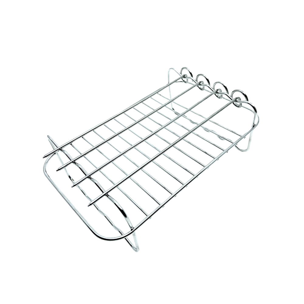 Stačiakampės grotelės su iešmeliais karšto oro gruzdintuvei. Kepa Guru